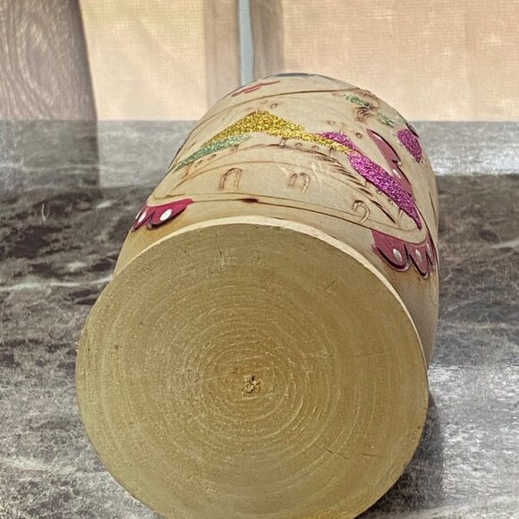 Vintage Russian Matryoshka Nesting Doll Set Hand-Painted Wood Folk Art 6 Piece C - Picture 13 of 16